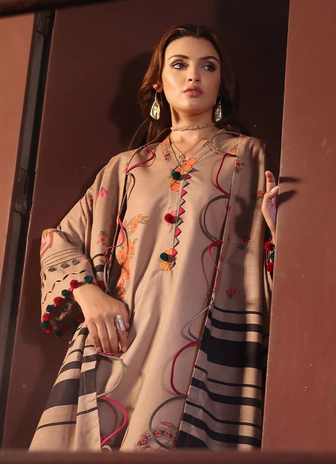 Charizma - C Print Printed Kahaddar - CPW4-01