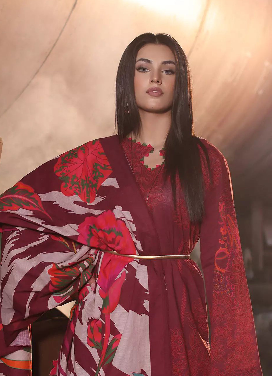 Charizma - C Print Printed Kahaddar - CPW4-05