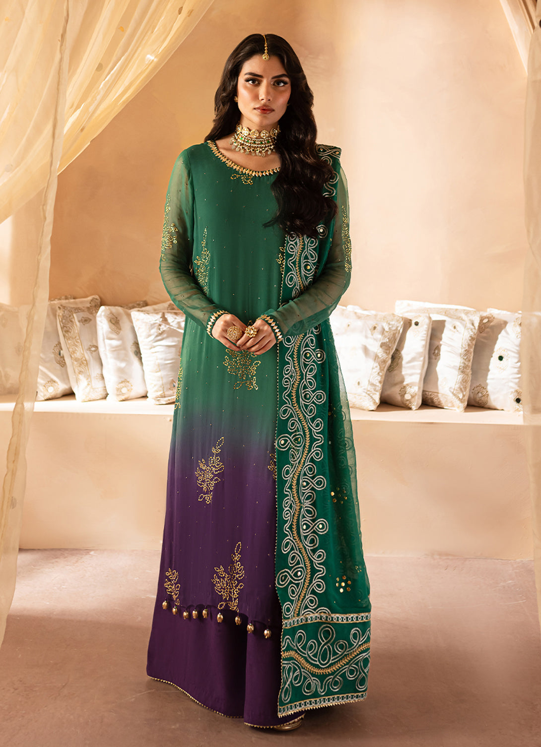 Mukeshkaari by Nurèh Unstitched Collection (3 Piece Suit)