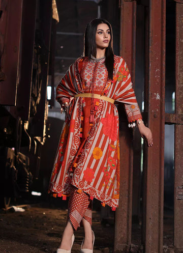 Charizma - C Print Printed Kahaddar - CPW4-08