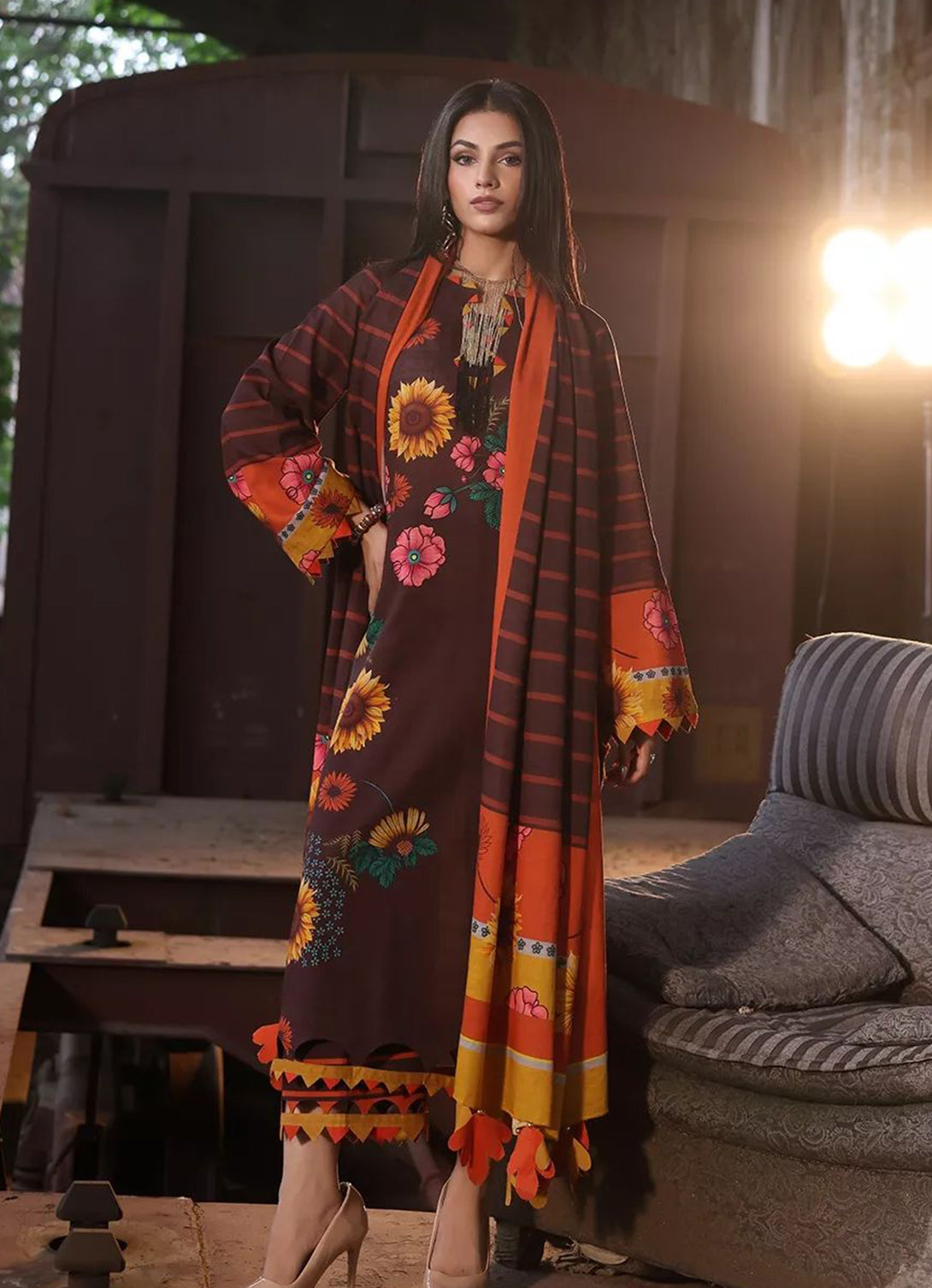 Charizma - C Print Printed Kahaddar (Fall Winter)