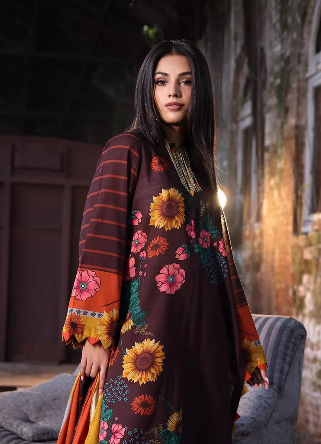 Charizma - C Print Printed Kahaddar - CPW4-06