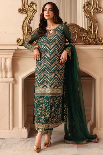3-PC Unstitched Embroidered Luxury Chiffon DJW6-07