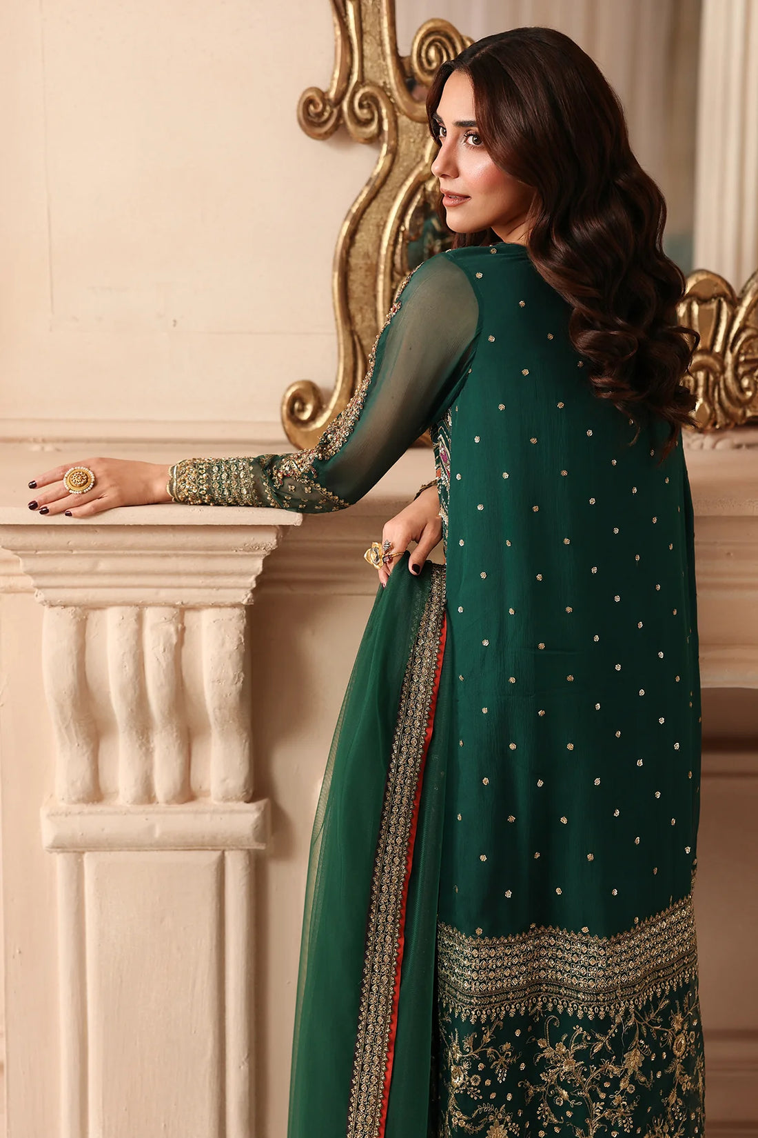 3-PC Unstitched Embroidered Luxury Chiffon DJW6-07